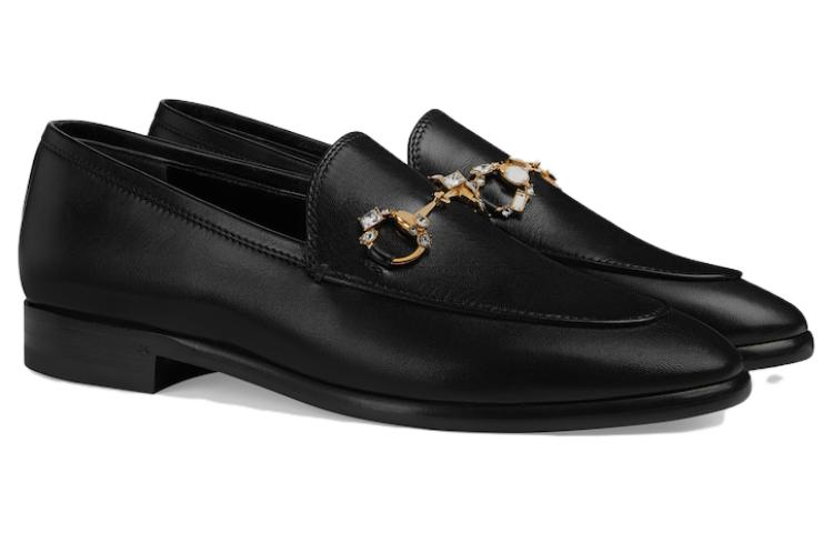 GUCCI Jordaan Loafers 0.6cm Women's Black купить в интернет-магазине Yoocart с быстрой доставкой по России.