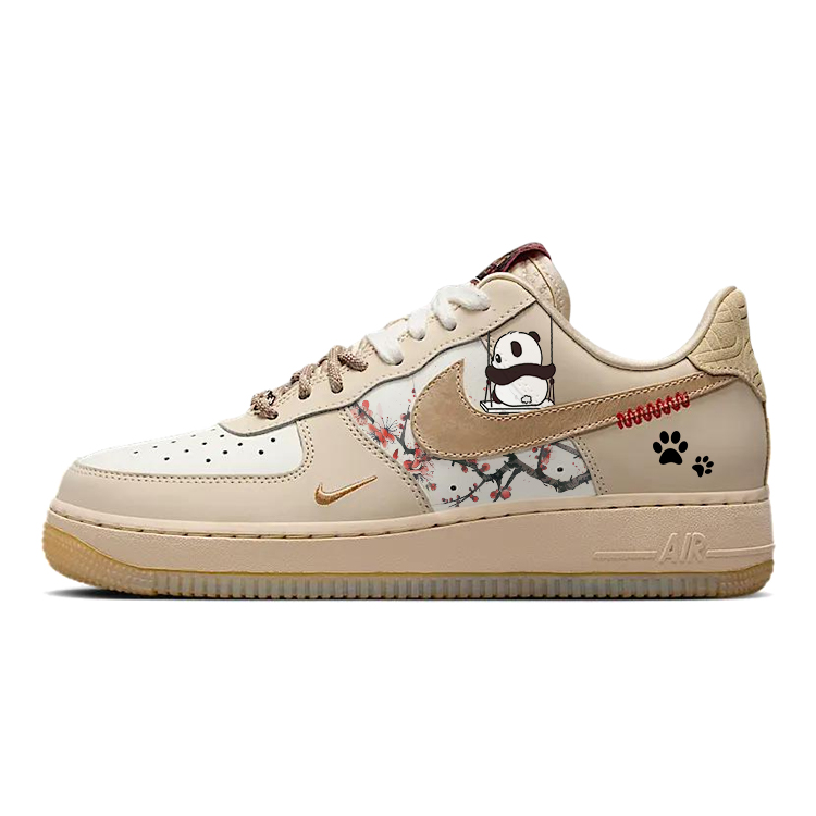 Nike Air Force 1 Anti-Slip And Wear-Resistant Lightweight Low-Top Skateboard Shoes Women's Brown