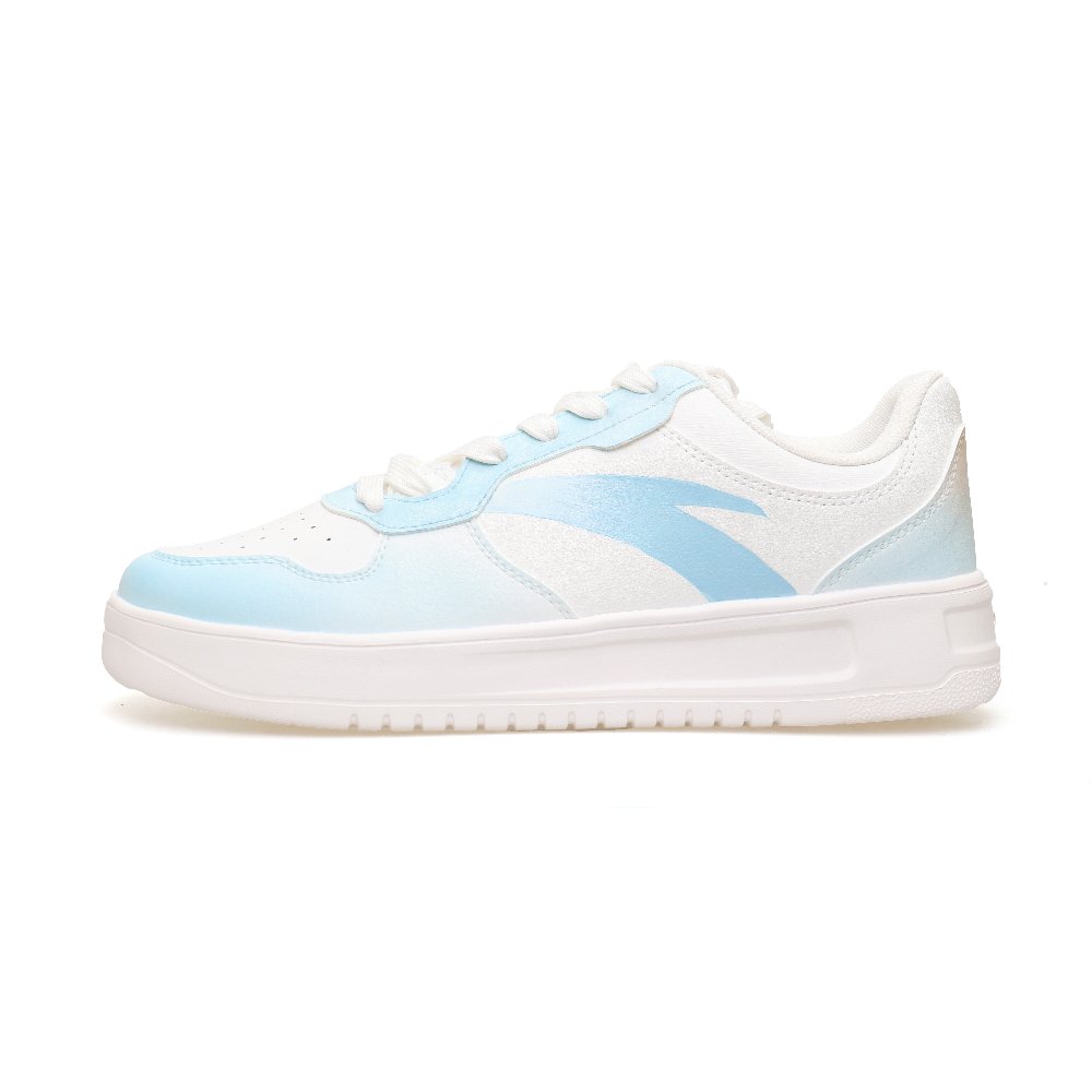 Anta Life Collection Slip-Resistant Cushioning Wear-Resistant Low-Top Skateboard Shoes Men's White Blue
