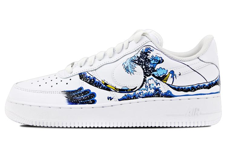 Nike Air Force 1 07 Air Force 1 Anti-Slip Wear-Resistant Low-Top Skateboard Shoes Men's White Blue