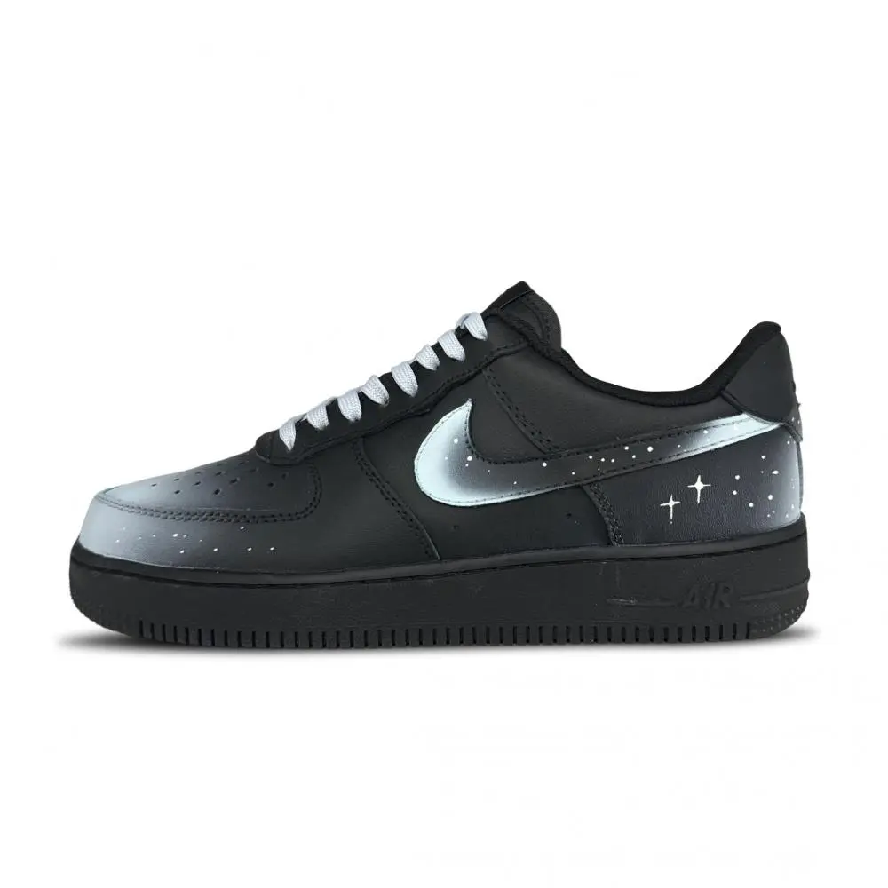 Nike Air Force 1 Icy Starry Sky Abrasion Resistant Low top Skateboard Shoes Unisex