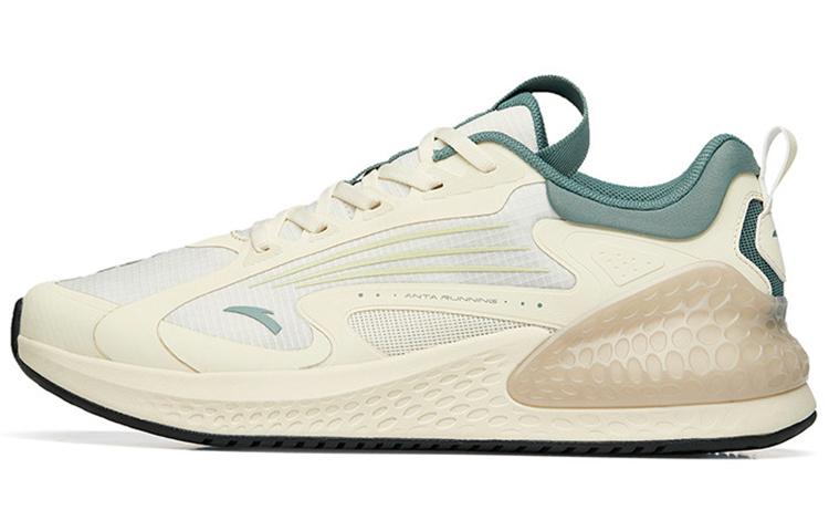 Anta C37+ Cushioned Anti Slip Wear Resistant Breathable Lightweight Low Top Casual Running Shoes Men's White Green
