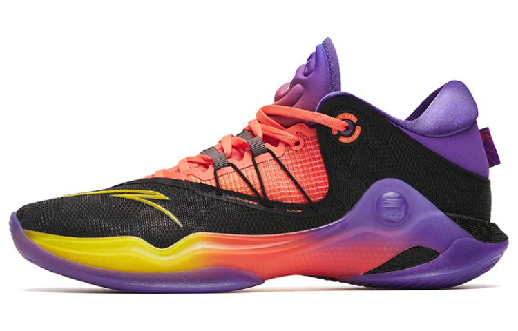 Anta Skyline 1 Extreme Night Color Scheme Cushioning Anti-Slip And Wear-Resistant Low-Top Basketball Shoes Fuchsia