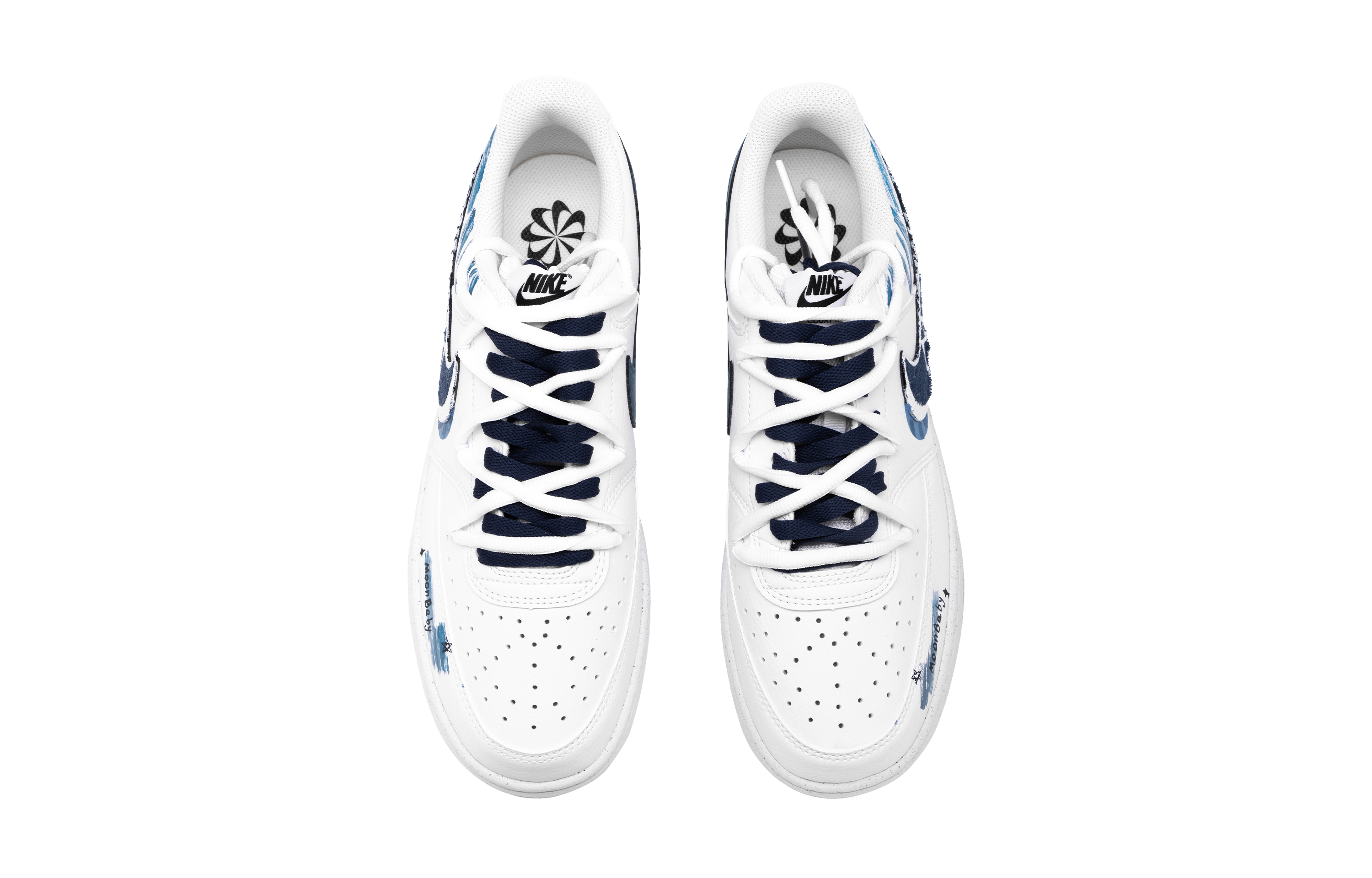 Nike Court Vision Low Anti Slip Wear Resistant Low Top Skateboard Shoes Men's White Blue купить в интернет-магазине Yoocart с быстрой доставкой по России.