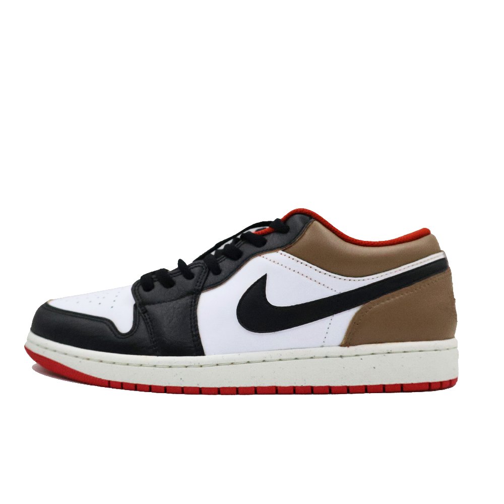JORDAN Air JORDAN 1 Vintage Basketball Shoes Men Low Top White/Black/Brown