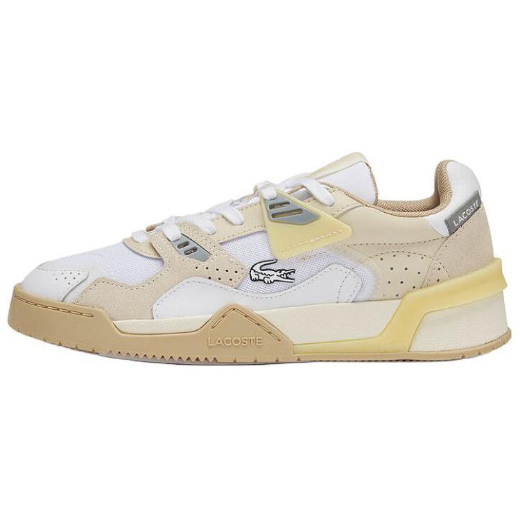 LACOSTE Slip-Resistant Low-Top Skateboard Shoes Women's Ecru