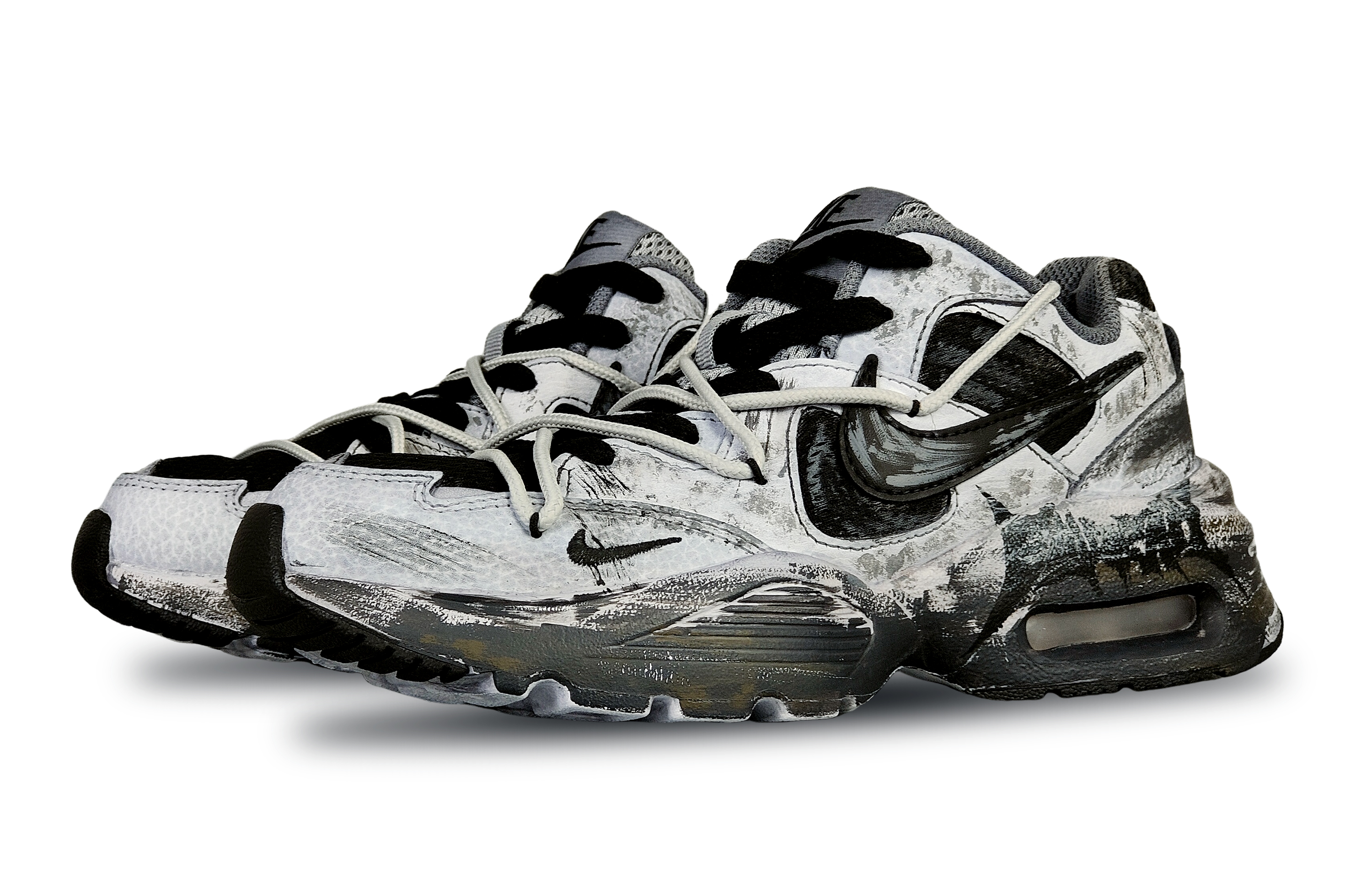 Nike Air Max Fusion Anti-Slip Wear-Resistant Low-Top Casual Running Shoes Women's Black White купить в интернет-магазине Yoocart с быстрой доставкой по России.