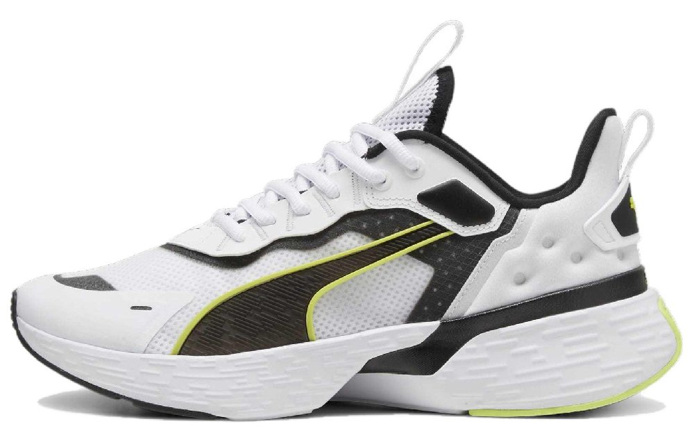 PUMA Softride Sway Slip-Resistant Low-Top Running Shoes Unisex White Gray Green