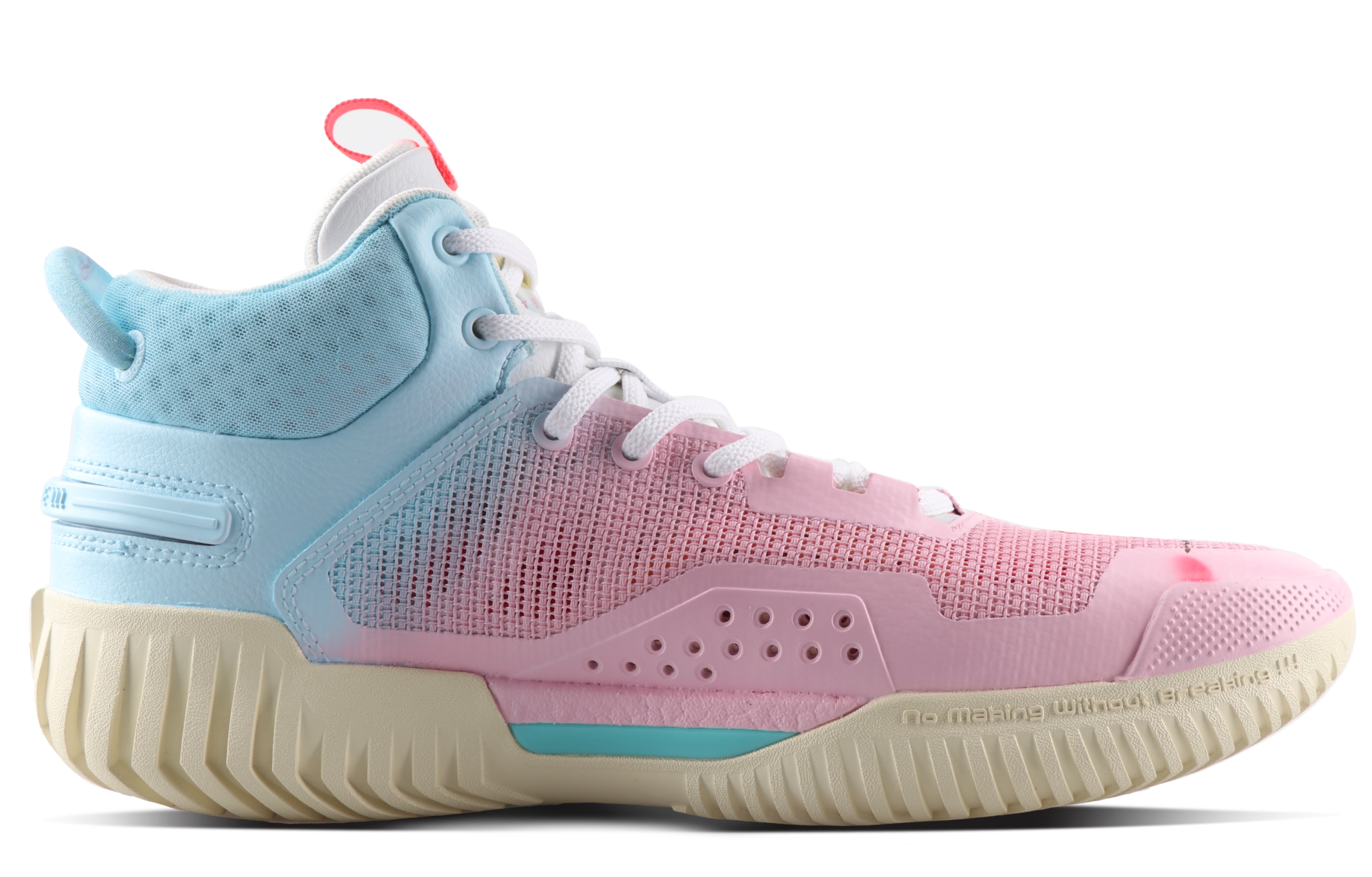 LiNing Badfive 3 Ultra Mid top Basketball Shoes Men's White Pink