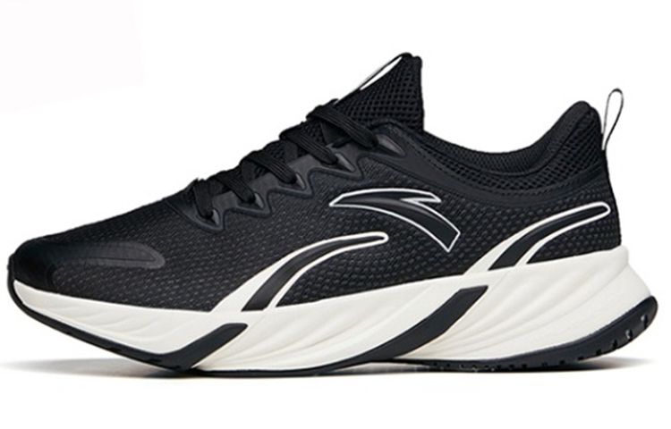 Anta Cushioning Lightweight Abrasion Resistant Slip Resistant Low Top Running Shoes Women's Black