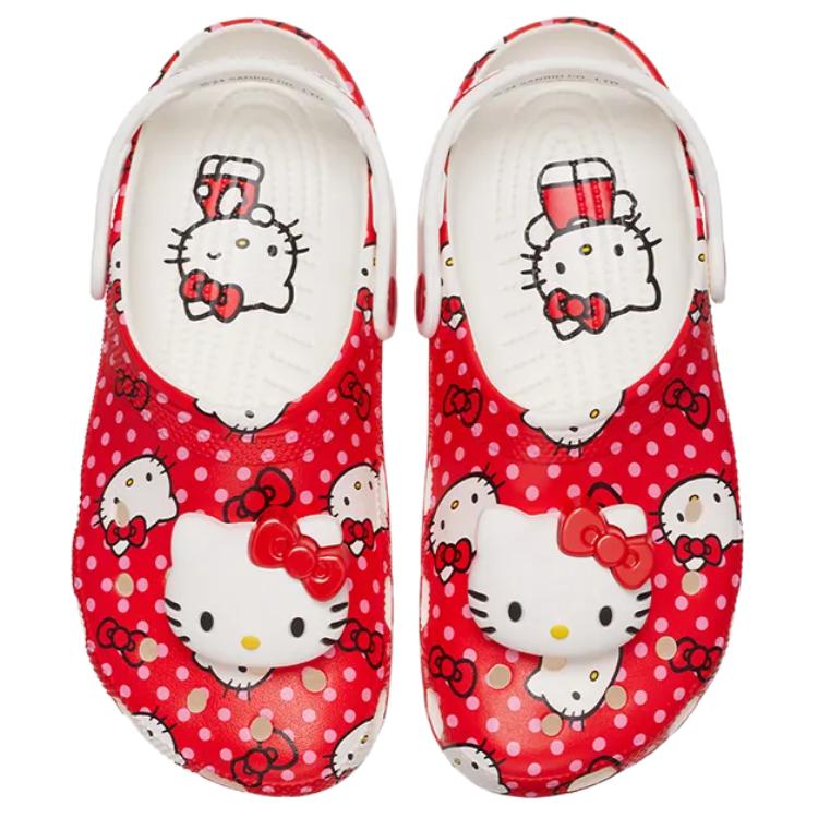 Crocs Classic Clog Hello Kitty Red Polka Dots Women's