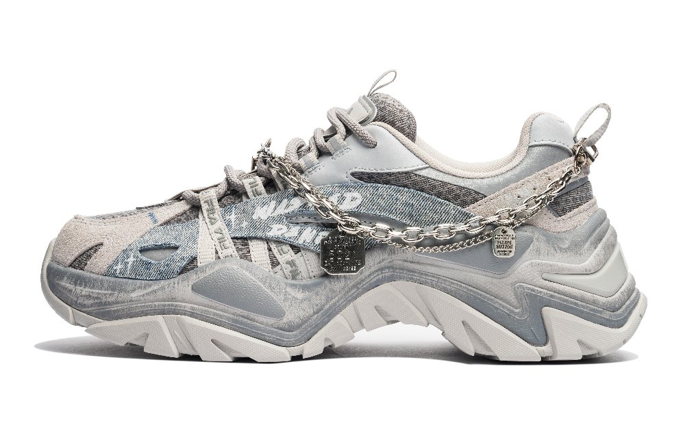FILA Fishbone Low Top Casual Shoes Women's Gray Blue