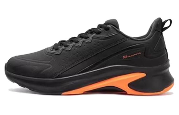 361° Anti Slip Wear Resistant Low Top Running Shoes Men's Black Orange