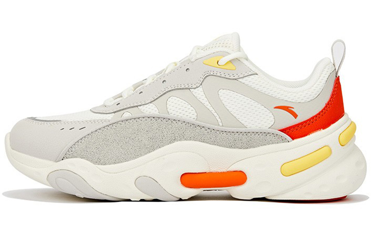ANTA Chunky Sneakers Women's Low Top Ivory White/Shade 1 Gray