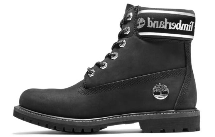 Timberland 6 Inch Premium Wide Fit Waterproof Boots 'Black Nubuck Logo' Women's