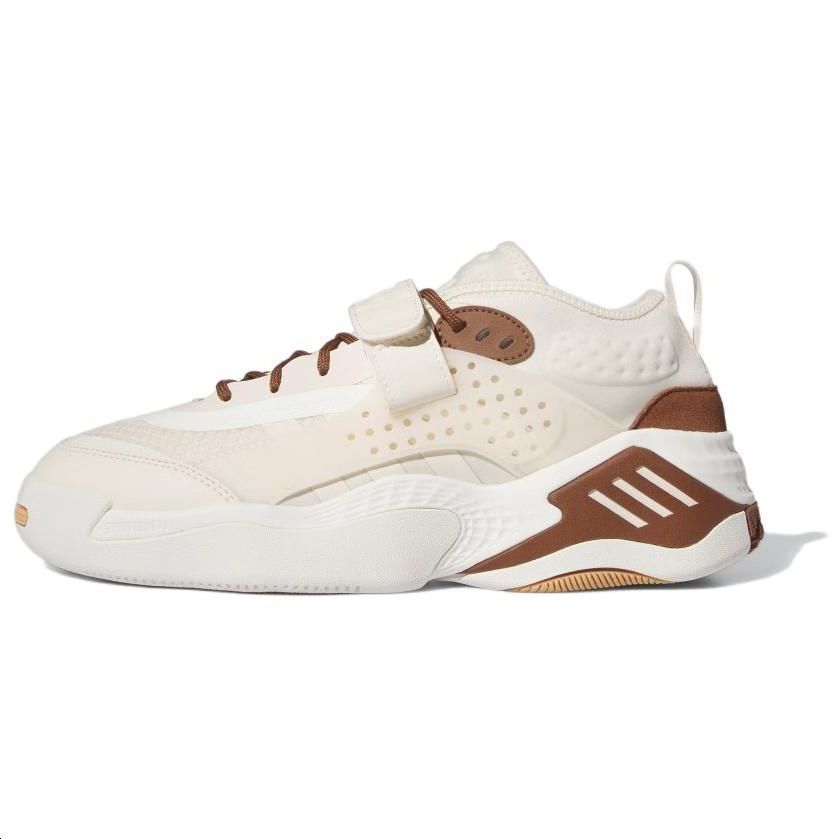 Adidas Originals Streetball III Cushioning Wear-Resistant Low-Top Casual Shoes Unisex White Brown