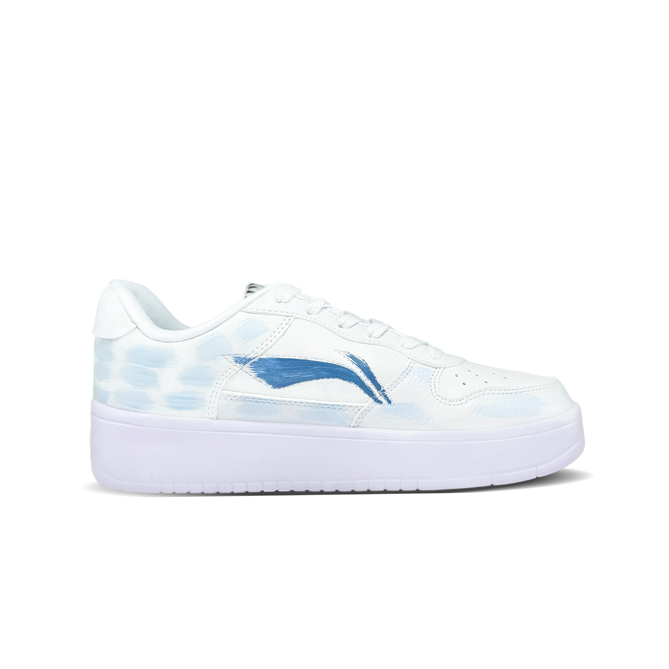 LiNing Pontoon Boats Slip Resistant And Abrasion Resistant Coverage Low top Skateboard Shoes Men's White Blue купить в интернет-магазине Yoocart с быстрой доставкой по России.