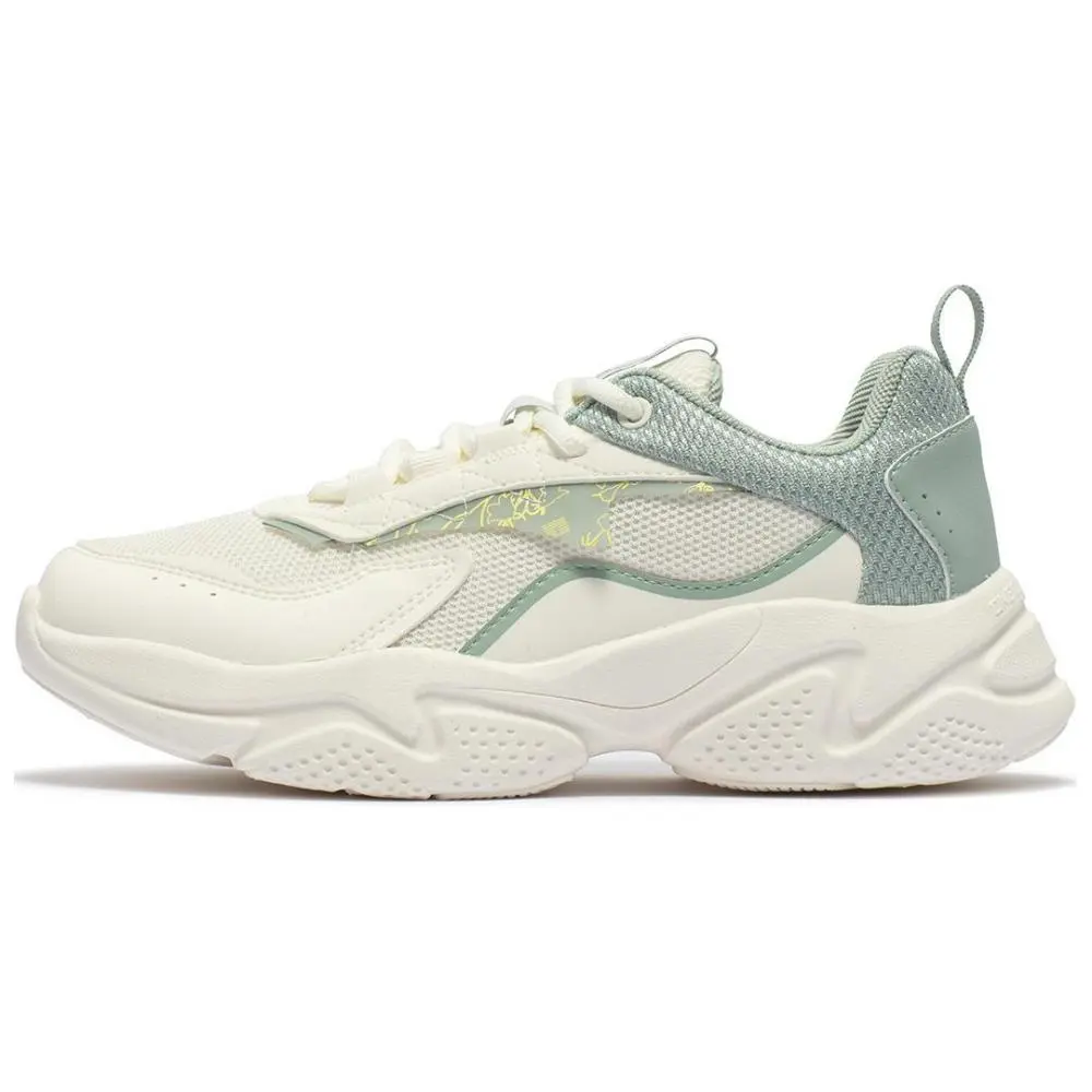 361° Wear-Resistant Slip-Resistant Low-Top Casual Shoes Women's White Green