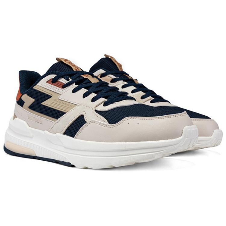 361° Cushioning Slip Resistant Low Top Casual Shoes Men's Beige Blue