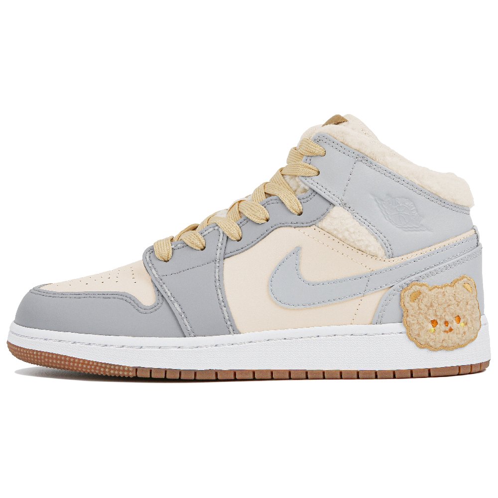 Jordan Air Jordan 1 Mid-Top Vintage Basketball Shoes GS Greige