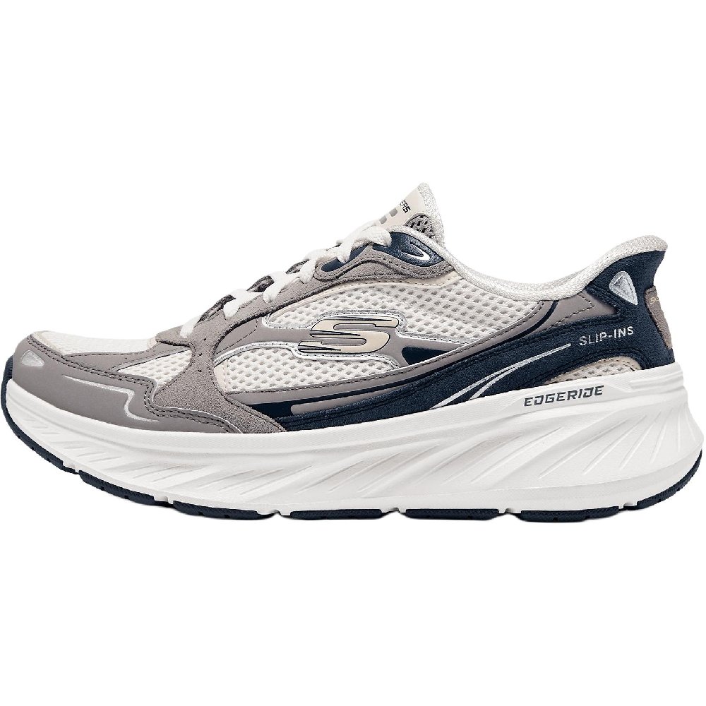 Skechers Edgeride Cushioning And Breathable Low Top Running Shoes Women's Gray Blue