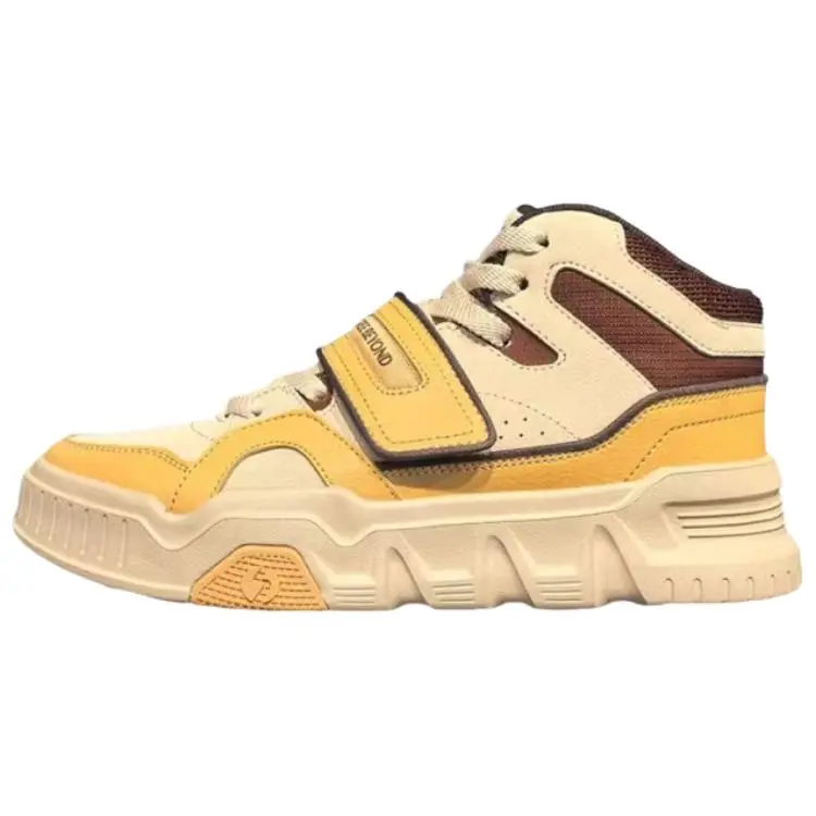 361° Thermal Lightweight High Top Skateboard Shoes Men's Beige Yellow
