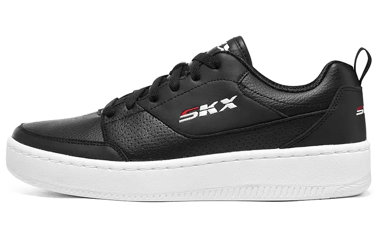 Skechers Sport Court 92 Low Top Skateboard Shoes Men's Black White