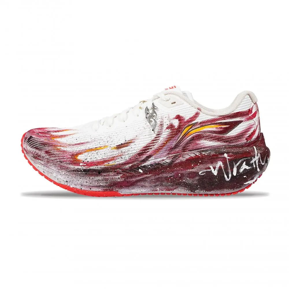 LiNing Wuyue 2.0 Shock Absorbers Slip Resistant Breathable Low top Casual City Commute Running Shoes Men's Beige Red