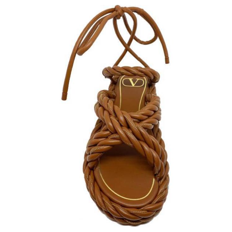 Valentino The Rope Strap Sandals Women's Brown