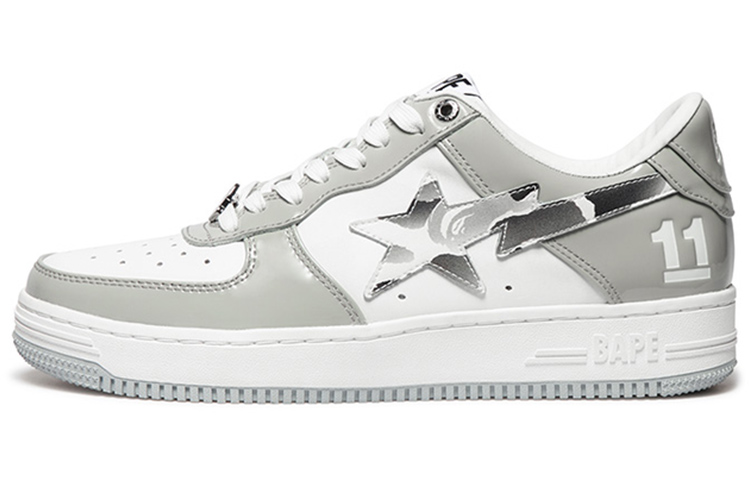 A BATHING APE STA Grey And White