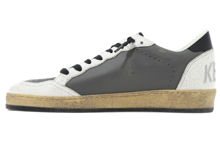Golden Goose Ball Star Low Top Stylish Skateboarding Shoes Men's Gray White