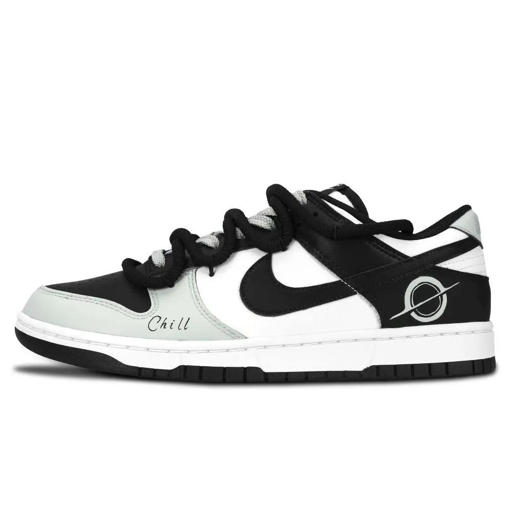 Nike Dunk Black White, Aiming At The Target Abrasion Resistant Low top Skateboard Shoes Unisex Black Green