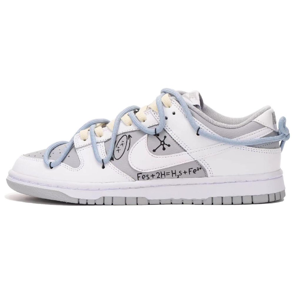 Nike Dunk Low Top Skateboard Shoes Men's Gray White Black