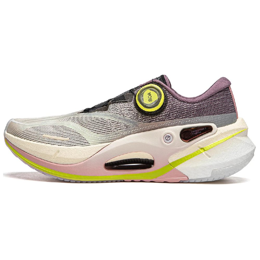 LiNing Cushioning Breathable Lightweight Rebound Low-Top Casual Running Shoes Women's Gray Purple