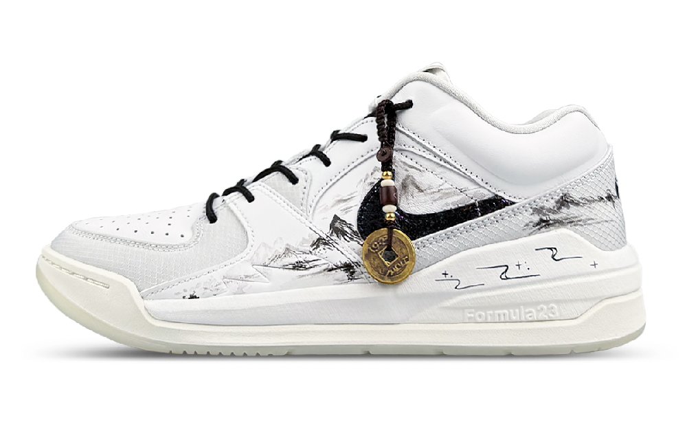 Jordan Stadium 90 Cushioning, Wear Resistant Low top Vintage Basketball Shoes Men's White Black