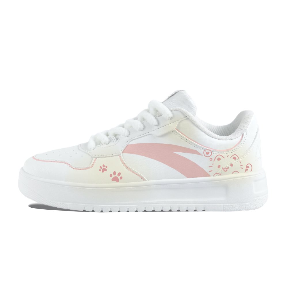 Anta Relaxed Anti Slip Wear Resistant Low Top Skateboard Shoes Unisex White