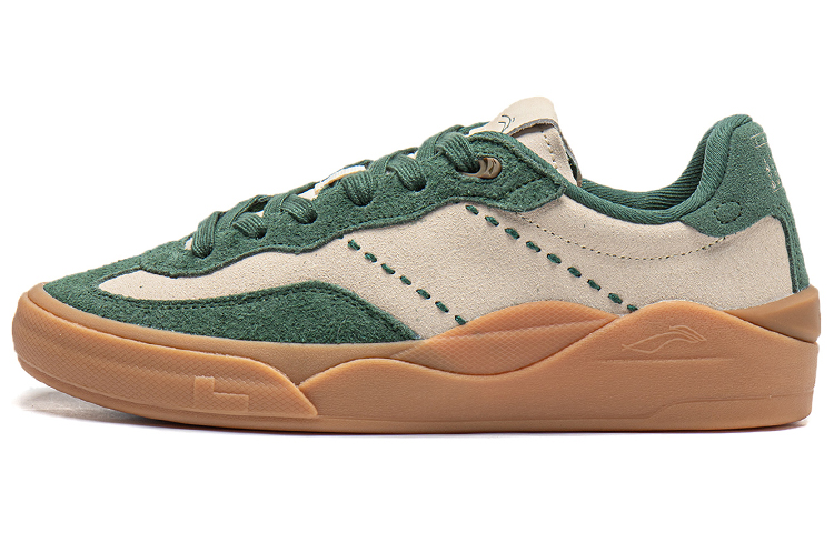 LiNing Skategeneral PIN Collaboration Collection Low-Top Skateboard Shoes Men's Manor Green