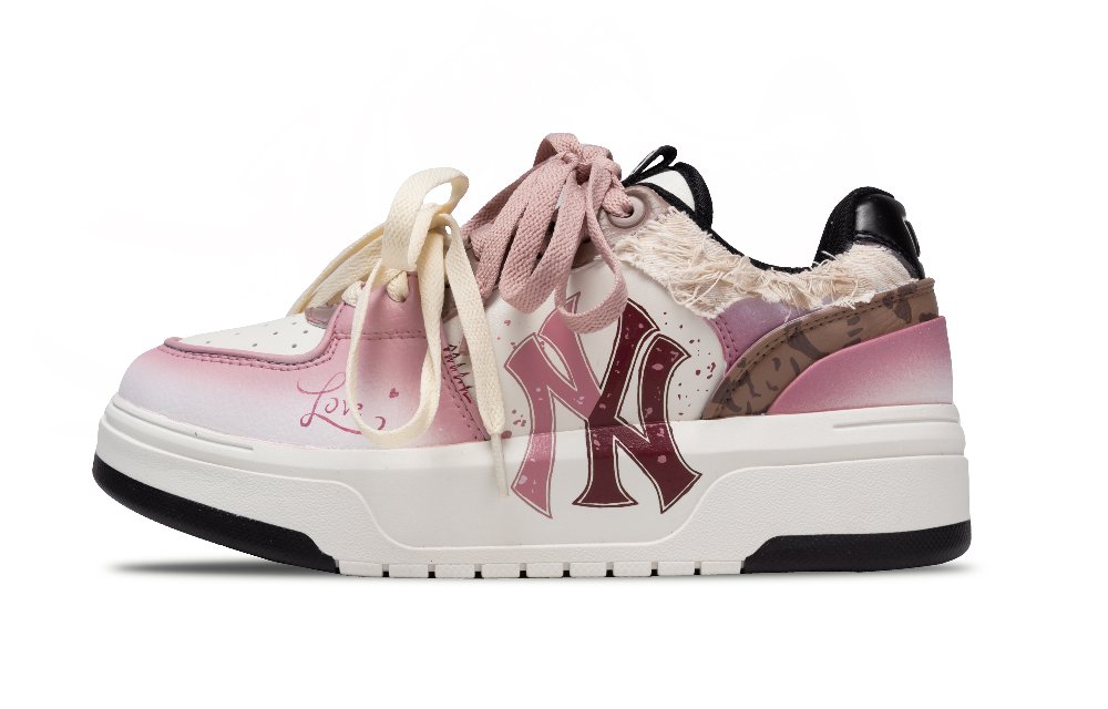 MLB Chunky Liner Pink Love Song Low Top Skateboard Shoes Unisex Pink