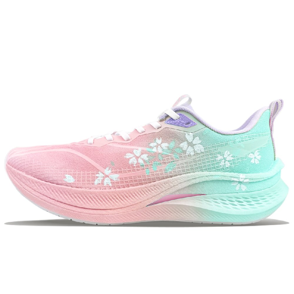 LiNing Red Hare 7 Pro Cushioned Slip Resistant Lightweight Low Top Casual Running Shoes Men's Pink Green