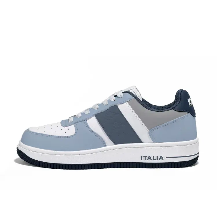 Kappa Slip-Resistant Low-Top Skateboard Shoes Unisex White Blue