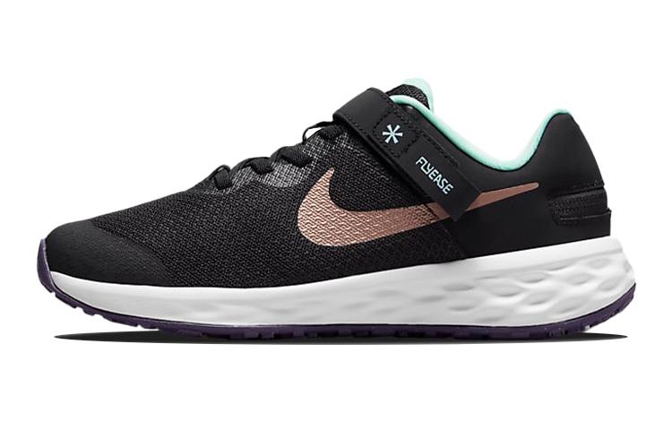 Nike Revolution 6 FlyEase GS 'Black Metallic Red Bronze'