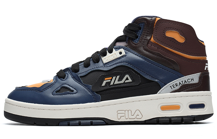 FILA FUSION Teratach Mid Top Vintage Basketball Shoes Men's Sargasso Sea Black