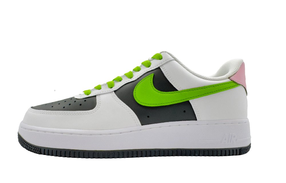 Nike Air Force 1 Low Top Skateboard Shoes Unisex Black White Green