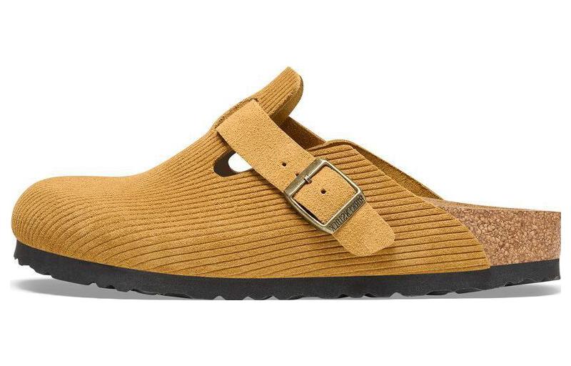 Birkenstock Boston Suede Embossed Corduroy 'Cork Brown'
