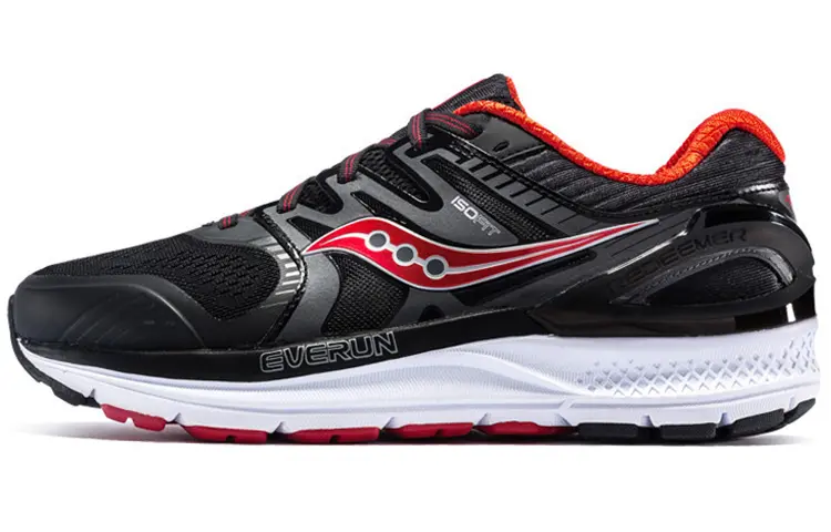 Saucony Redeemer ISO 2 Cushioned Anti-Slip And Wear-Resistant Lightweight Low-Top Running Shoes Men's Gray Black Red