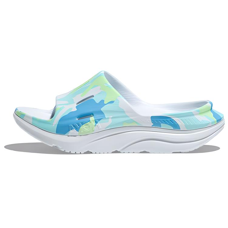 HOKA ONE ONE Cut-Out Slip-Resistant Odor-Resistant Slide Slippers Unisex Blue