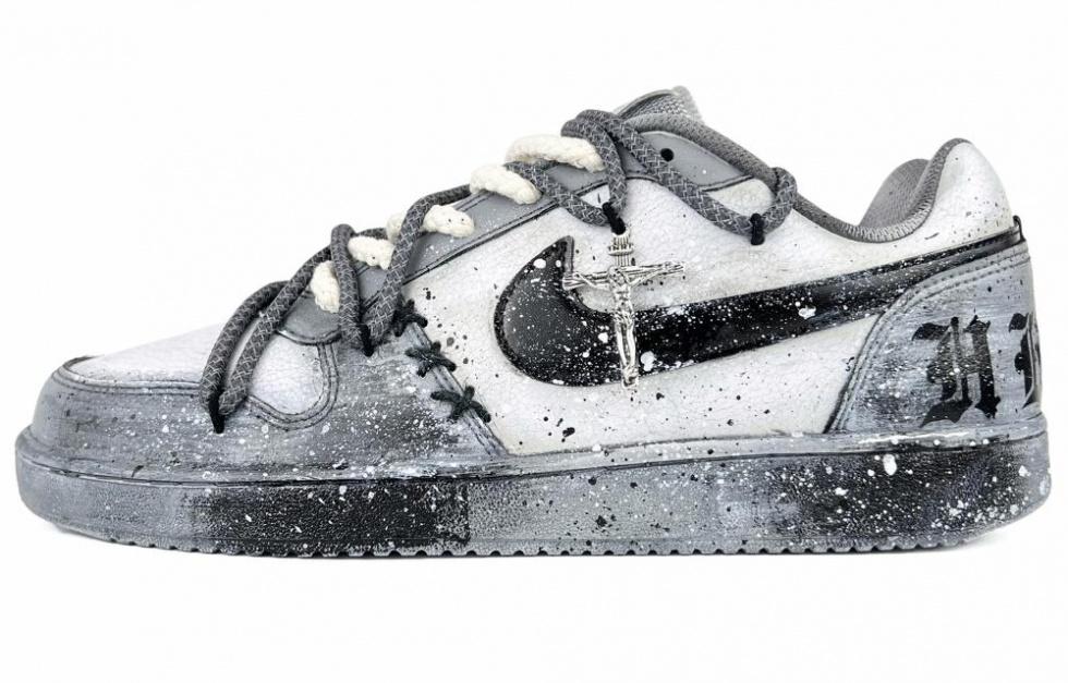 Nike EBERNON Skateboard Shoes Unisex Low-Top Black