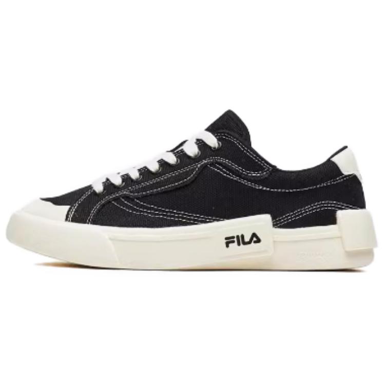 FILA FUSION POP Abrasion Resistant And Waterproof Coverage Low top Canvas Shoes Women's Black White