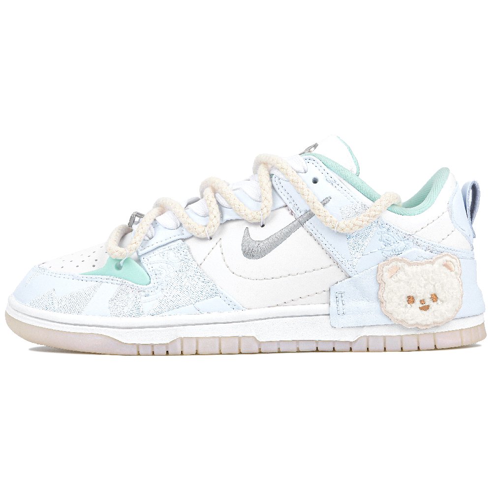 Nike Dunk Disrupt 2 Love Bear Anti Slip Wear Resistant Low Top Skateboard Shoes Women's White Blue Green