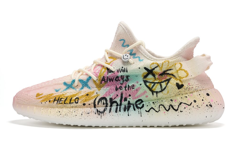 Adidas YEEZY BOOST 350 V2 Abrasion Resistant Low top Casual Shoes Unisex White